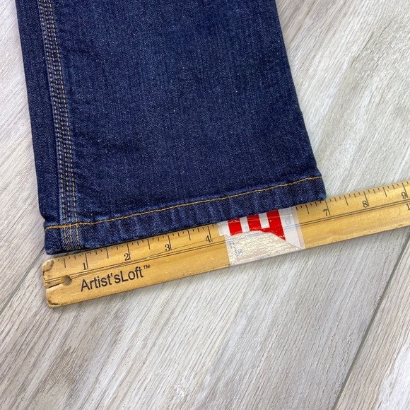 DU/ER Duer Jeans Womens  34x32 Blue Fireside Denim Mid Rise Slim Straight - Picture 8 of 16